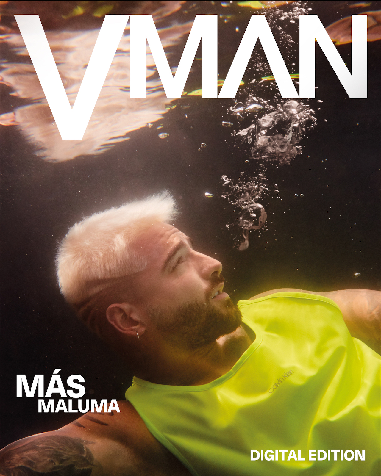  Maluma wears all clothing CALVIN KLEIN / #MYCALVINS throughout.