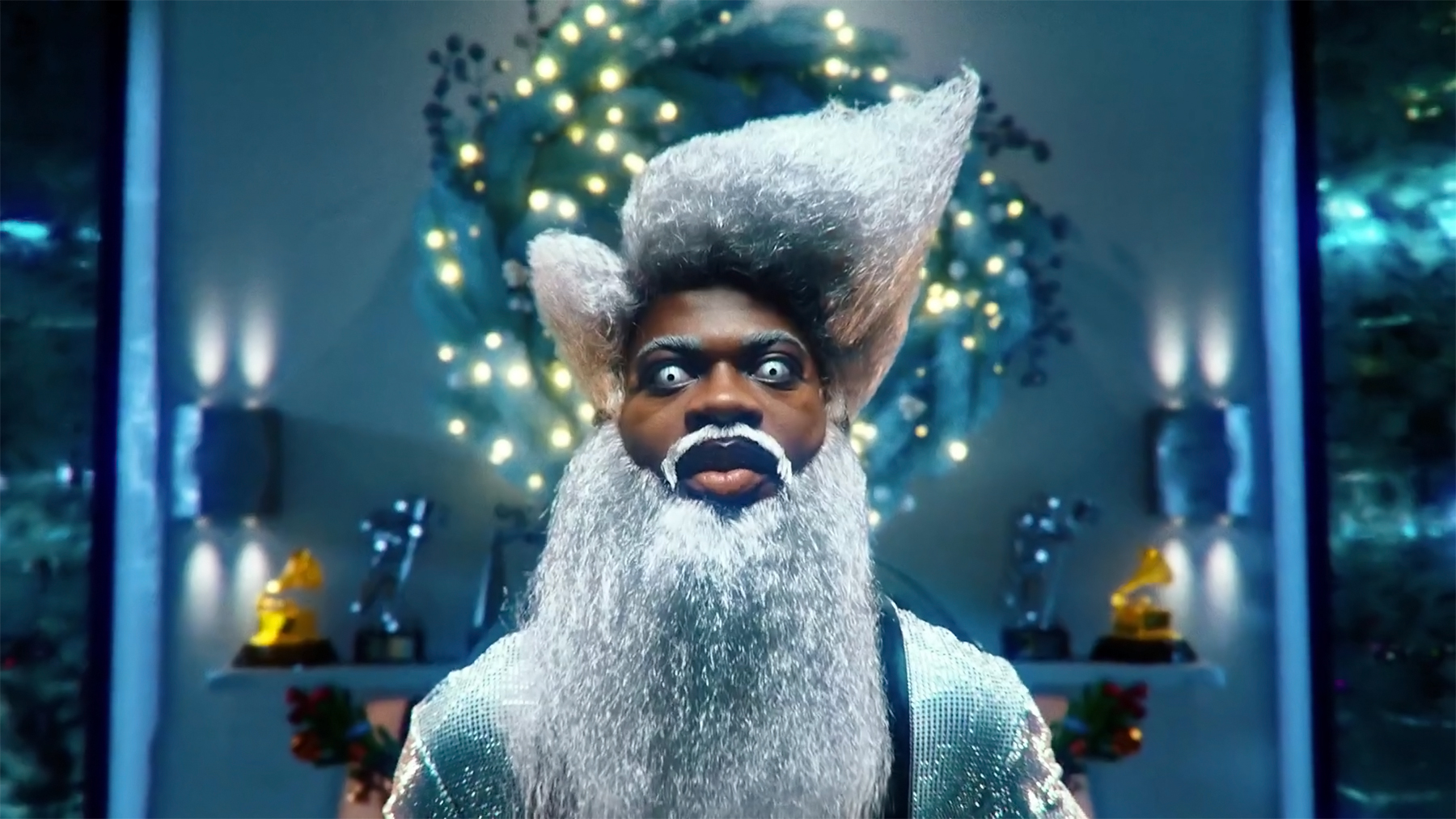 Lil Nas X Is Santa Claus In Holiday Music Video V Man - old santa beird roblox