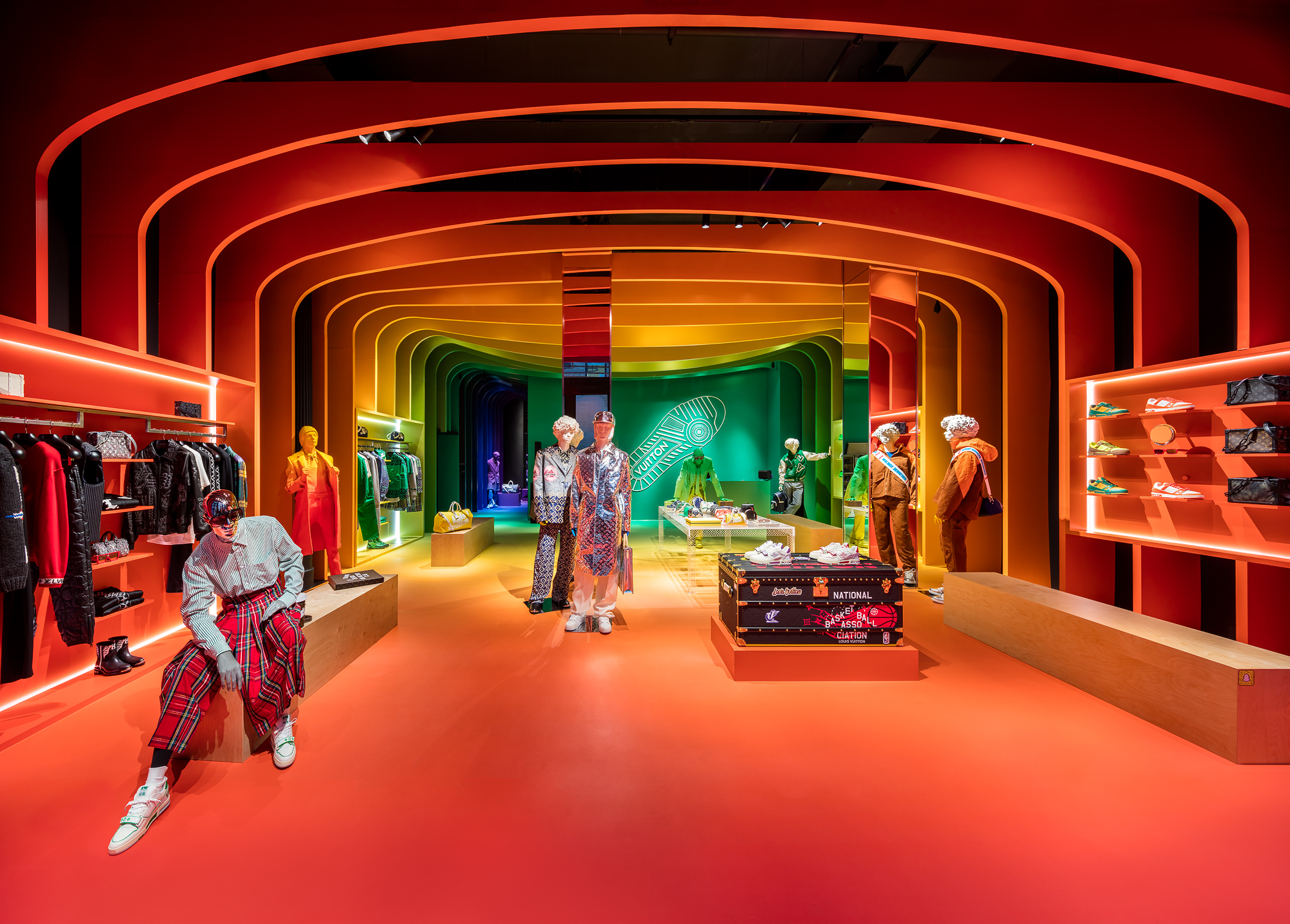 Louis Vuitton Displays Latest Menswear Collection at a Temporary
