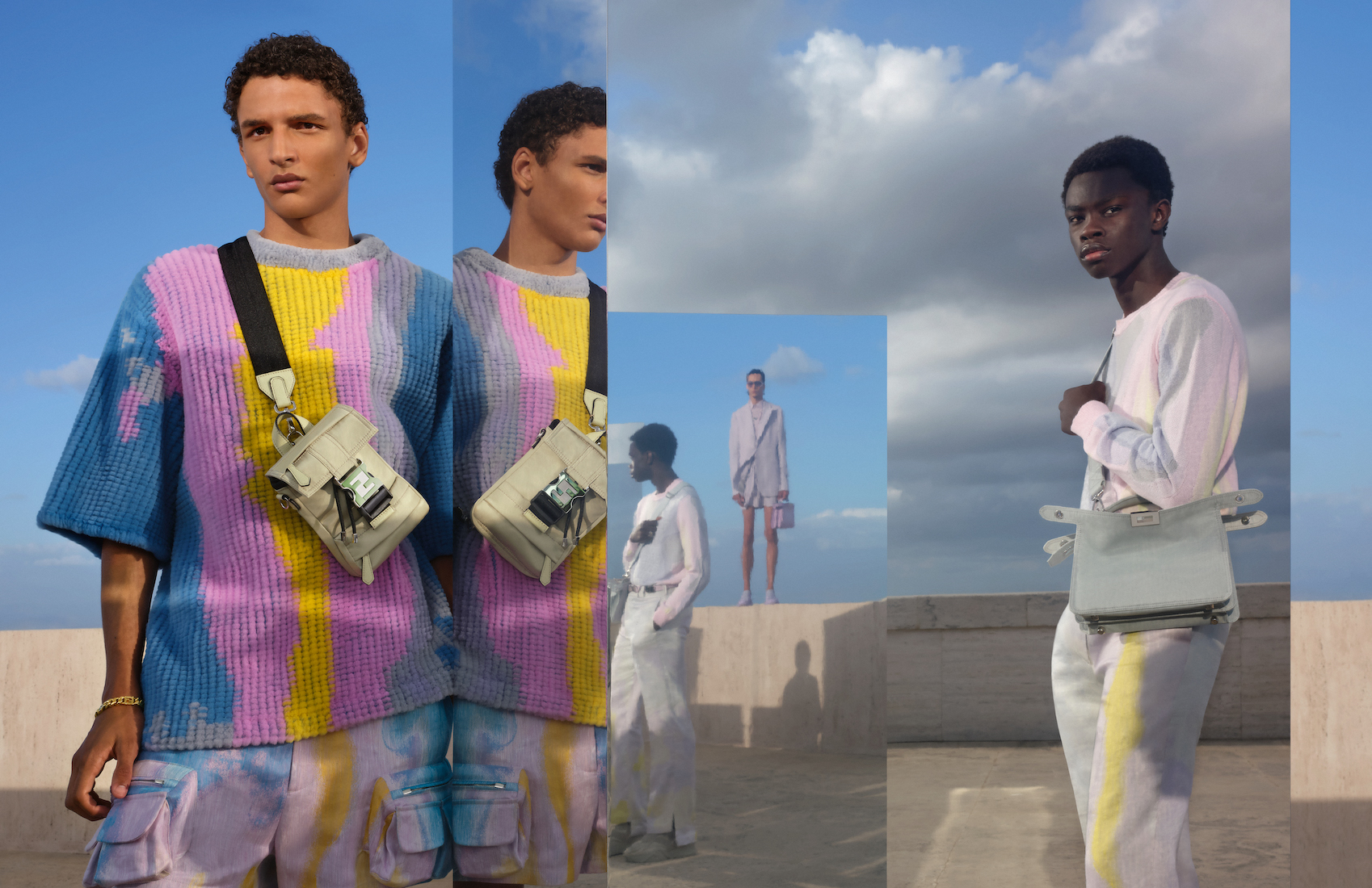  Looks from the FENDI Men's SS22 advertising campaign.
