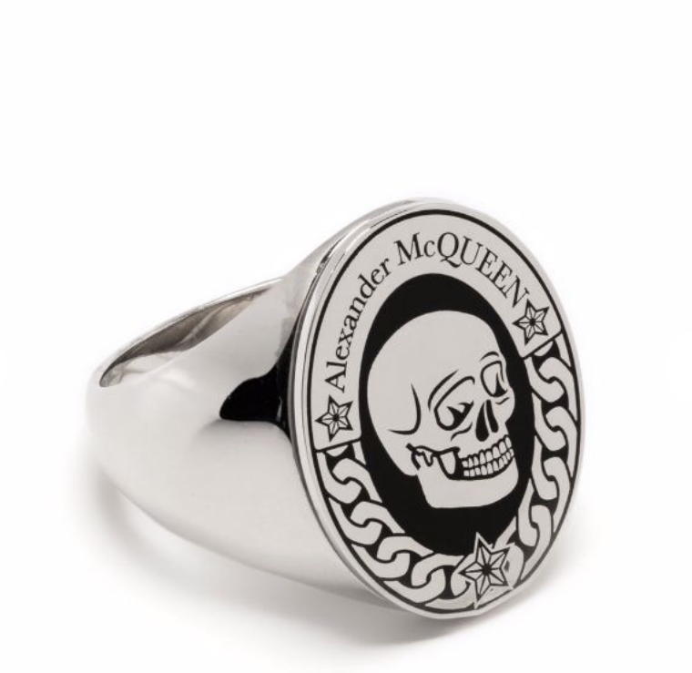 Tom Wood golden top oval signet ring - Silver