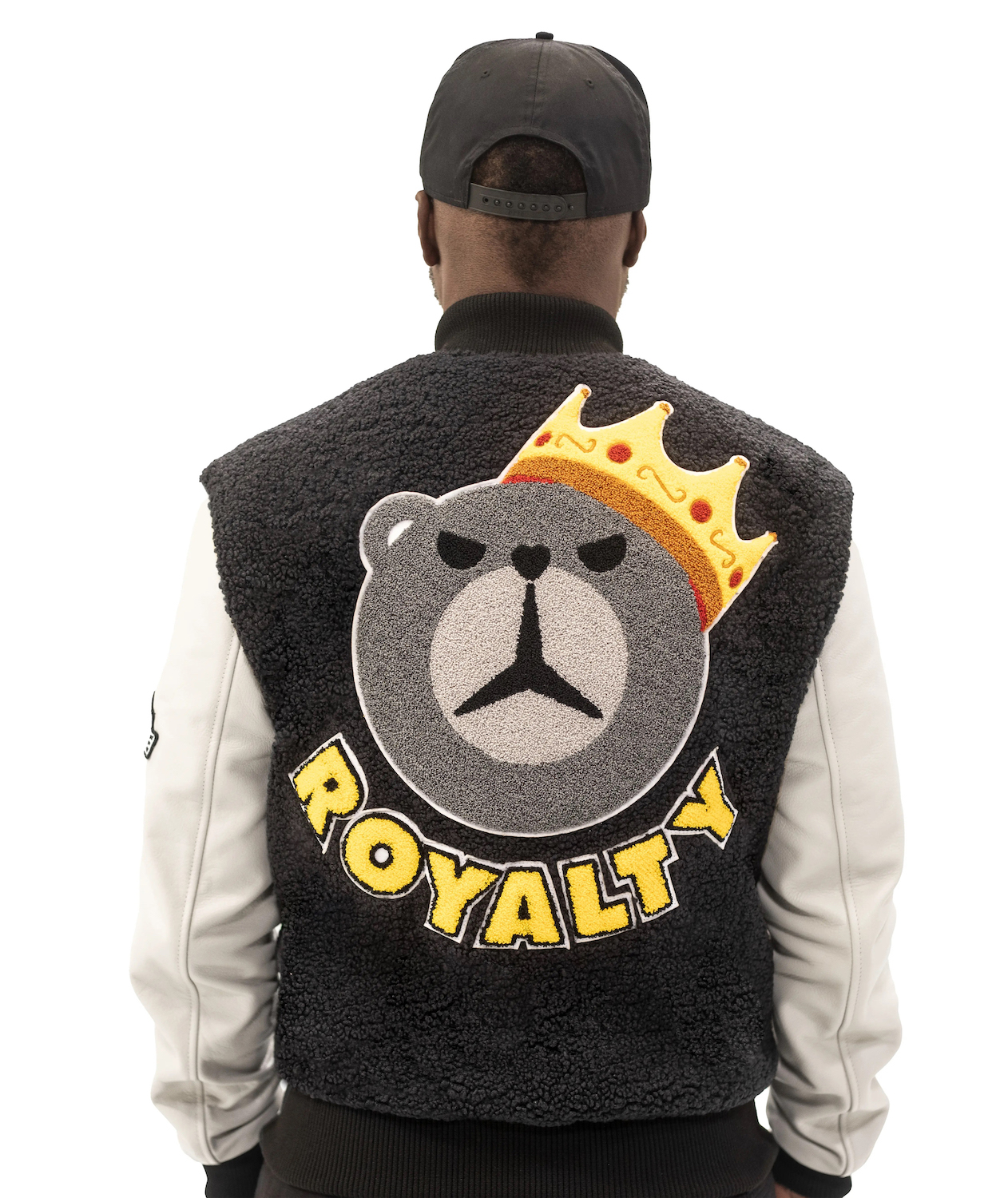  A letterman jacket from the BEAR WITNESS collection.