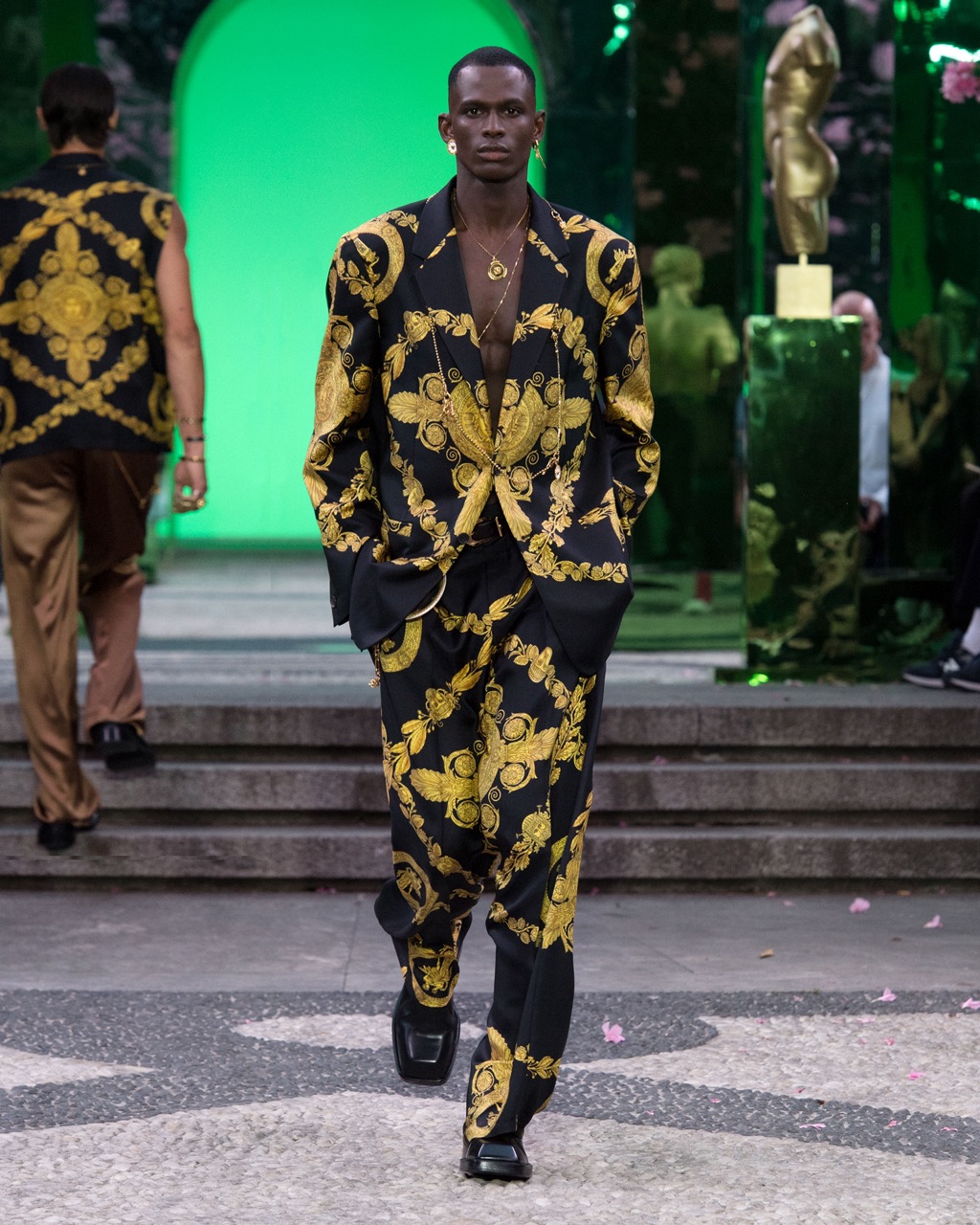 Milan Men's Fashion Week: Versace invoked pop Baroque style with a